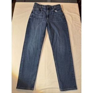 American Eagle Womens Jeans Blue Size 8 Long Mom Jean Denim Cotton Blend